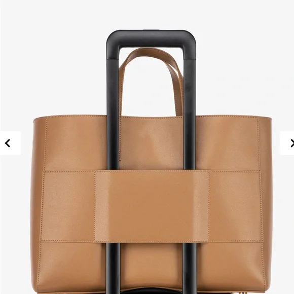 Calpak Haven 16" Laptop Tote Bag in Toffee Career Purse - Picture 6 of 16